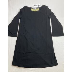 Bini Como Dress Women's 16 Black Long Sleeve Knee Length